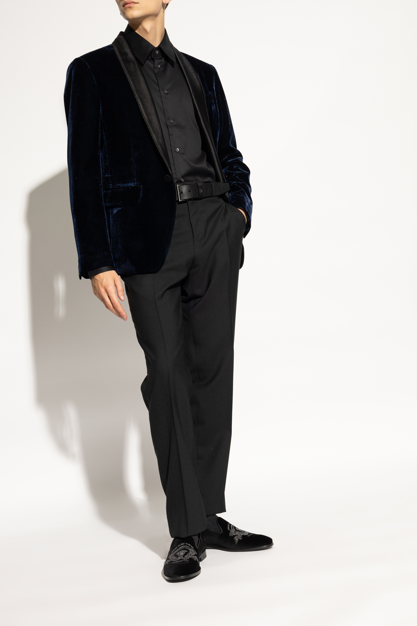 Black 'Loafers' shoes Versace - SchaferandweinerShops Japan